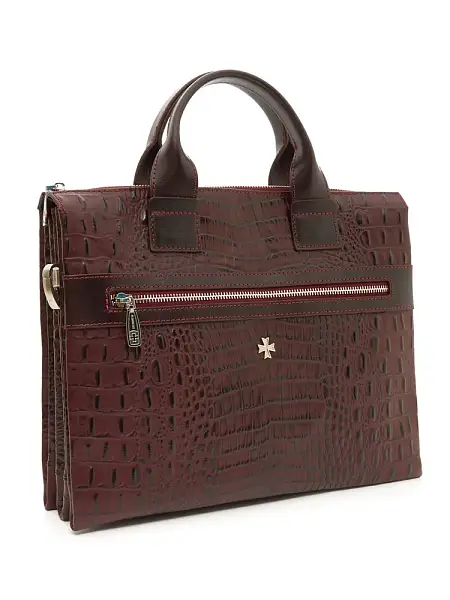 Сумка портфель для документов NARVIN натуральная кожа 9772-Bambino Burgundy Vasheron, Артикул: 9772-Bambino Burgundy фото №1