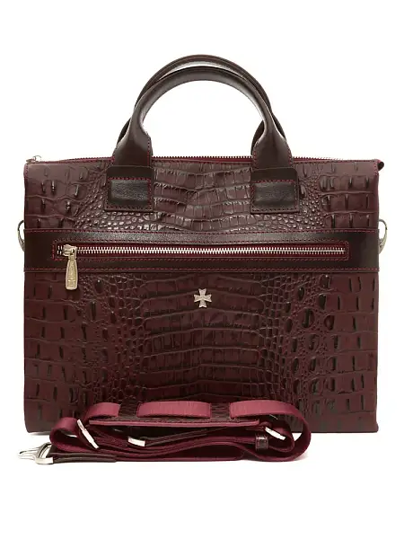 Сумка портфель для документов NARVIN натуральная кожа 9772-Bambino Burgundy Vasheron, Артикул: 9772-Bambino Burgundy фото №1