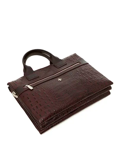 Сумка портфель для документов NARVIN натуральная кожа 9772-Bambino Burgundy Vasheron, Артикул: 9772-Bambino Burgundy фото №1