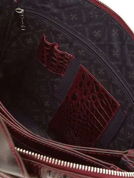 Сумка портфель для документов NARVIN натуральная кожа 9772-Bambino Burgundy Vasheron, Артикул: 9772-Bambino Burgundy фото №1