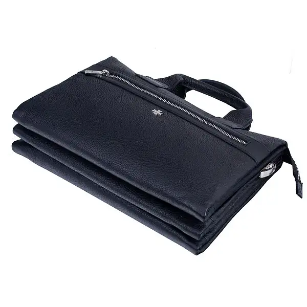 Сумка портфель для документов NARVIN натуральная кожа 9772-Polo Black Vasheron, Артикул: 9772-Polo Black фото №1