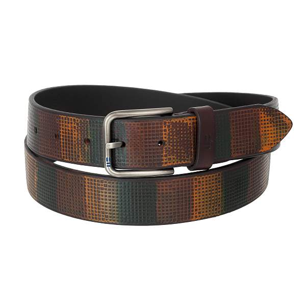 Ремень коричневый /ручное окраш.-оранж, зеленый, желтый Miguel Bellido 755/35 2652 brown-orange Miguel Bellido, Артикул: 755/35 2652 brown-orange фото №1
