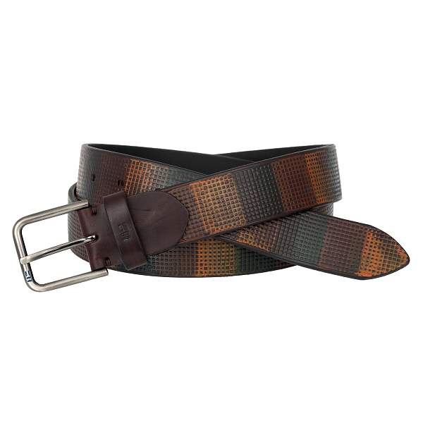 Ремень коричневый /ручное окраш.-оранж, зеленый, желтый Miguel Bellido 755/35 2652 brown-orange Miguel Bellido, Артикул: 755/35 2652 brown-orange фото №1