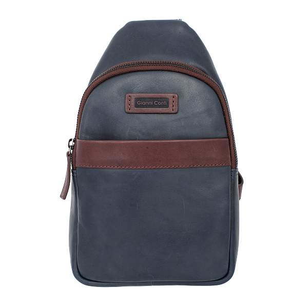 Сумка слинг синий Gianni Conti 6055172 blue/dark brown Gianni Conti, Артикул: 6055172 blue/dark brown фото №1