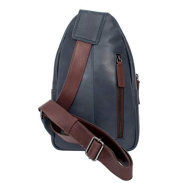 Сумка слинг синий Gianni Conti 6055172 blue/dark brown Gianni Conti, Артикул: 6055172 blue/dark brown фото №1