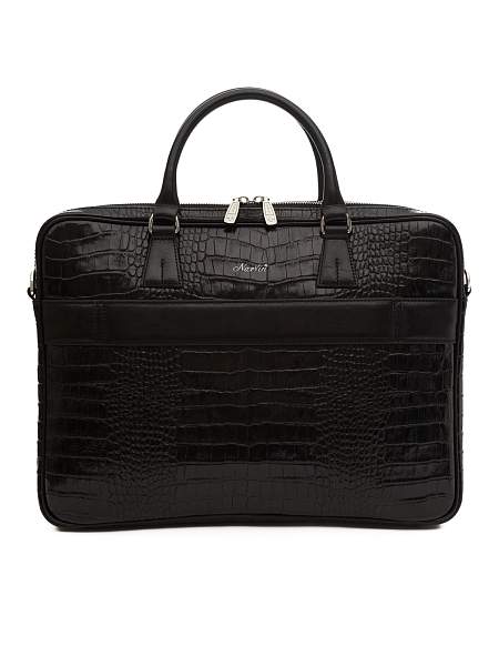 Портфель-сумка из натуральной кожи 9775-Croco Black Vasheron, Артикул: 9775-Croco Black фото №1