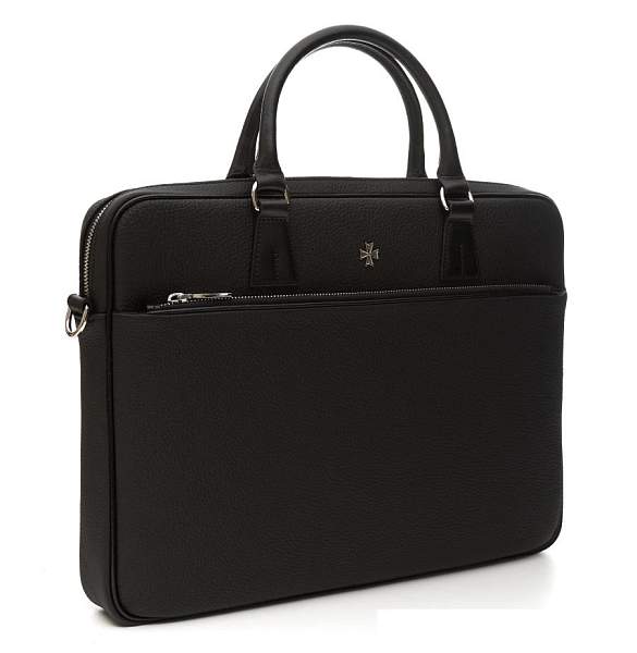 Портфель-сумка из натуральной кожи 9775-Polo Black Vasheron, Артикул: 9775-Polo Black фото №1