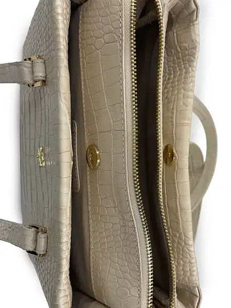 Женская сумка NARVIN из натуральной кожи 9801-Croco Beige Vasheron, Артикул: 9801-Croco Beige фото №1