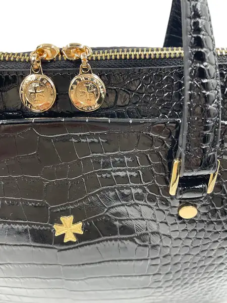 Женская сумка NARVIN из натуральной кожи 9801-Croco Black Vasheron, Артикул: 9801-Croco Black фото №1