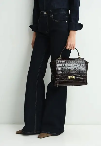 NARVIN Сумка натуральная кожа 9820-Croco Brown Vasheron, Артикул: 9820-Croco Brown фото №1