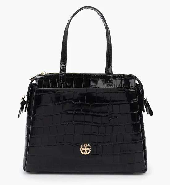 Сумка из натуральной кожи NARVIN 9821-Croco Black Vasheron, Артикул: 9821-Croco Black фото №1