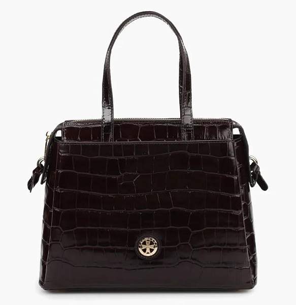 Сумка из натуральной кожи NARVIN 9821-Croco Brown Vasheron, Артикул: 9821-Croco Brown фото №1