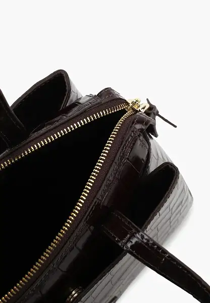 Сумка из натуральной кожи NARVIN 9821-Croco Brown Vasheron, Артикул: 9821-Croco Brown фото №1