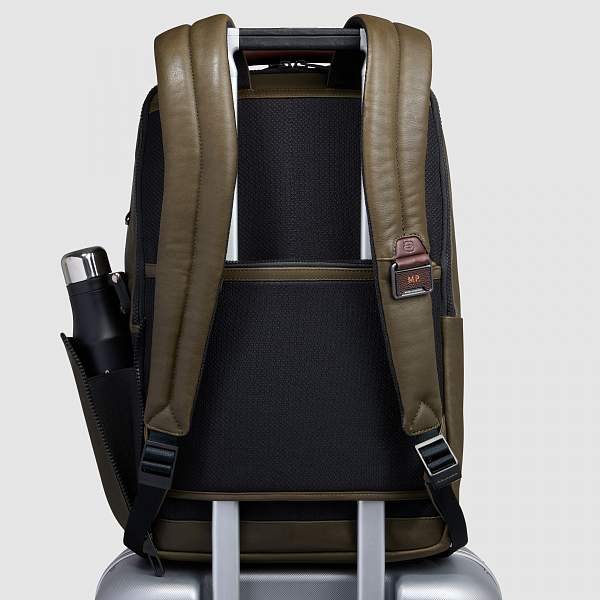 Кожаный дорожный рюкзак Piquadro CA6645AP/VETM зелено-коричневый Piquadro, Артикул: CA6645AP/N фото №1