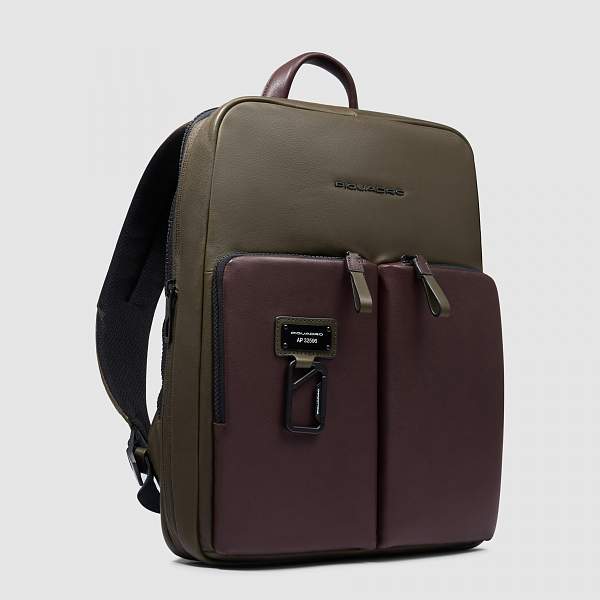 Кожаный рюкзак Piquadro CA6311AP/VETM мужской зелено-коричневый Piquadro, Артикул: CA6311AP/VETM фото №1