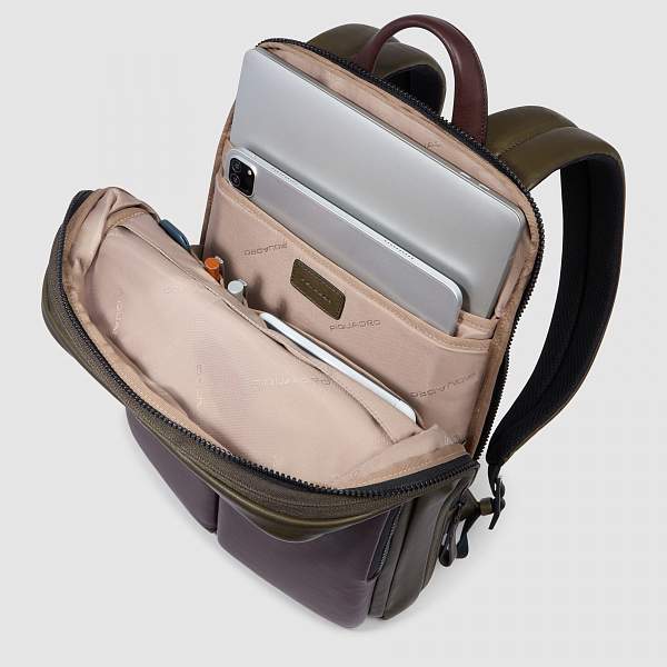 Кожаный рюкзак Piquadro CA6311AP/VETM мужской зелено-коричневый Piquadro, Артикул: CA6311AP/VETM фото №1