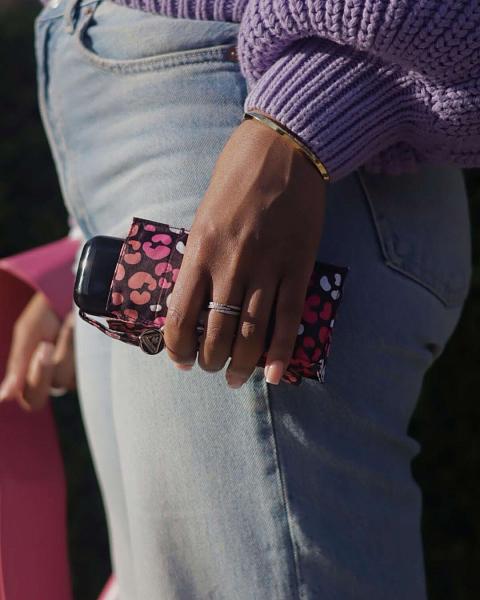 L501-4580 Tiny Funky Leopard (Флора в стиле леопарда) Зонт женский механика Fulton Fulton, Артикул: L501-4580 фото №1