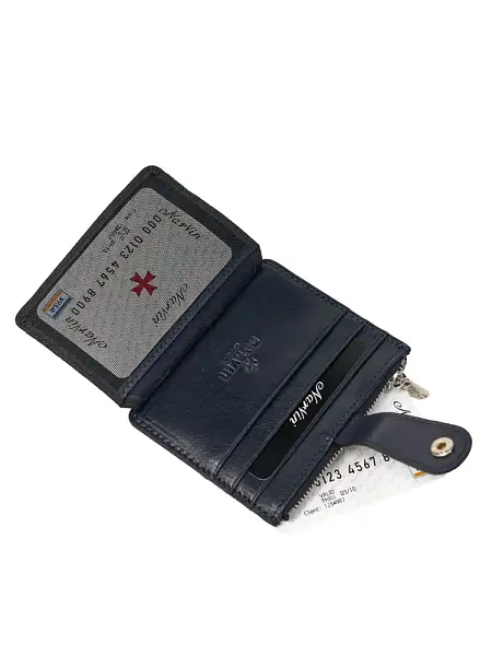 Картхолдер NARVIN из натуральной кожи 9104-Polo Black Vasheron, Артикул: 9104-Polo Black фото №1