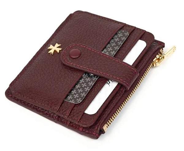 Картхолдер NARVIN из натуральной кожи 9104-Polo Bordo Vasheron, Артикул: 9104-Polo Bordo фото №1