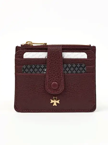 Картхолдер NARVIN из натуральной кожи 9104-Polo Bordo Vasheron, Артикул: 9104-Polo Bordo фото №1