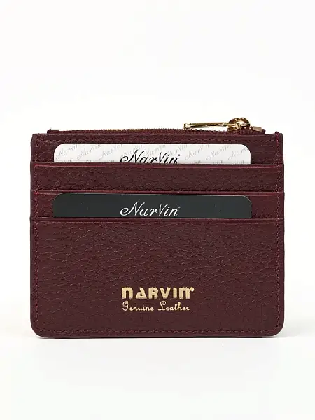 Картхолдер NARVIN из натуральной кожи 9104-Polo Bordo Vasheron, Артикул: 9104-Polo Bordo фото №1