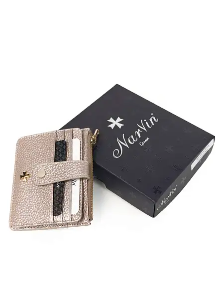 Картхолдер NARVIN из натуральной кожи 9104-Polo Platina Vasheron, Артикул: 9104-Polo Platina фото №1