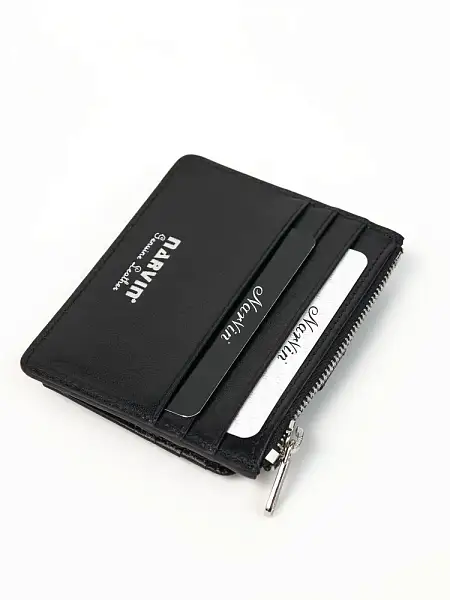 Картхолдер NARVIN из натуральной кожи 9104-Vegetta Black Vasheron, Артикул: 9104-Vegetta Black фото №1