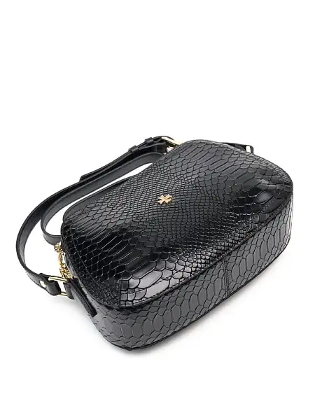 Женская сумка NARVIN из натуральной кожи 9819-Anaconda Black  Vasheron, Артикул: 9819-Anaconda Black фото №1