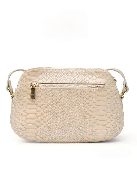 Женская сумка NARVIN из натуральной кожи 9819-Anaconda Cream Vasheron, Артикул: 9819-Anaconda Cream фото №1