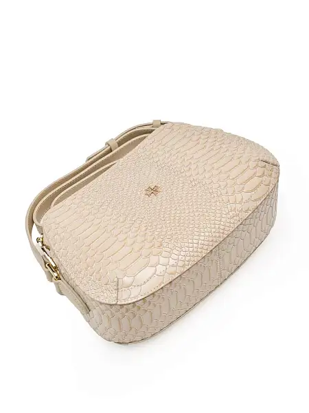 Женская сумка NARVIN из натуральной кожи 9819-Anaconda Cream Vasheron, Артикул: 9819-Anaconda Cream фото №1