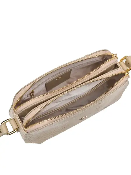 Женская сумка NARVIN из натуральной кожи 9819-Anaconda Cream Vasheron, Артикул: 9819-Anaconda Cream фото №1