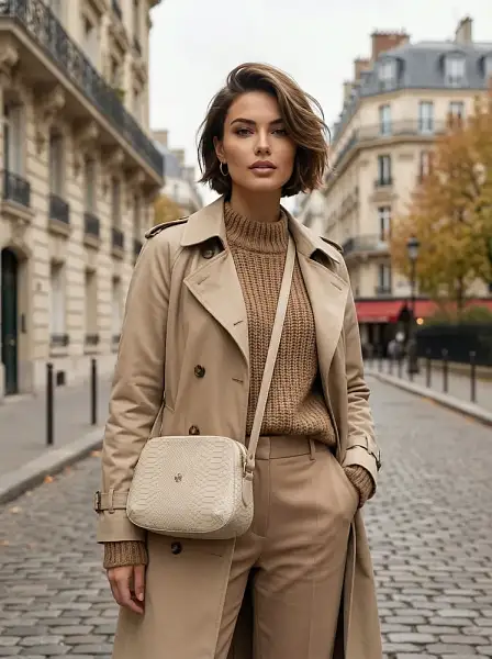 Женская сумка NARVIN из натуральной кожи 9819-Anaconda Cream Vasheron, Артикул: 9819-Anaconda Cream фото №1