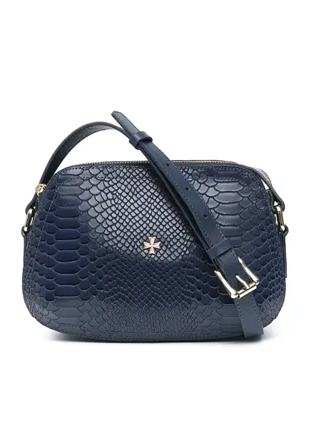 Женская сумка NARVIN из натуральной кожи 9819-Anaconda D.Blue Vasheron, Артикул: 9819-Anaconda D.Blue фото №1