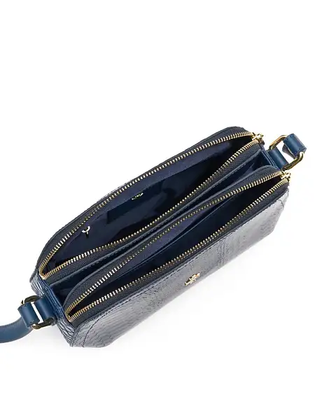 Женская сумка NARVIN из натуральной кожи 9819-Anaconda D.Blue Vasheron, Артикул: 9819-Anaconda D.Blue фото №1