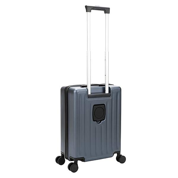 Чемодан TORBER, тёмно-серый металлик, поликарбонат, 37,5 x 20 х 54 см, 37 л T2679S Torber, Артикул: T2679S фото №1