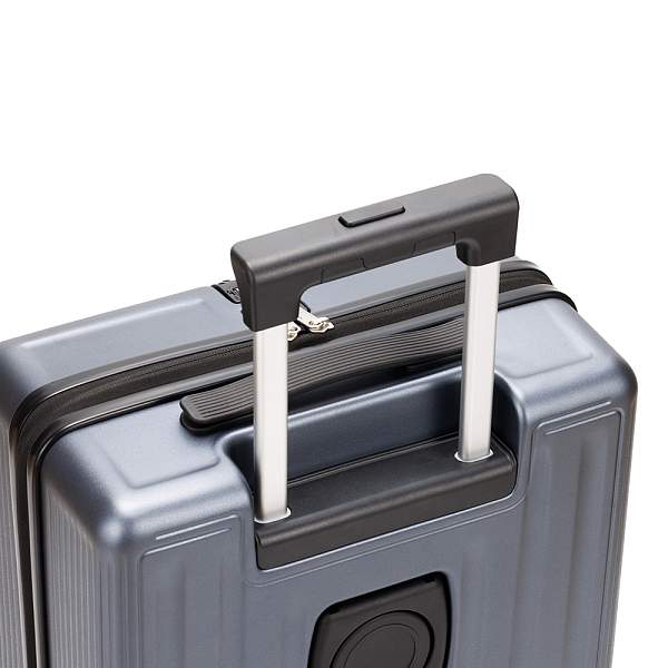 Чемодан TORBER, тёмно-серый металлик, поликарбонат, 37,5 x 20 х 54 см, 37 л T2679S Torber, Артикул: T2679S фото №1