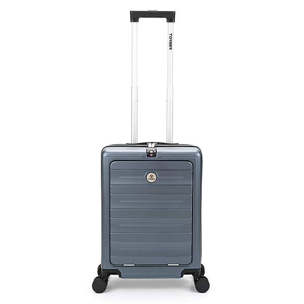 Чемодан TORBER, тёмно-серый металлик, поликарбонат, 37,5 x 20 х 54 см, 37 л T2679S Torber, Артикул: T2679S фото №1