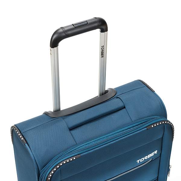 Чемодан TORBER Vivi, синий, полиэстер, 39 х 20 х 54 см, 36 л T1803S Torber, Артикул: T1803S фото №1