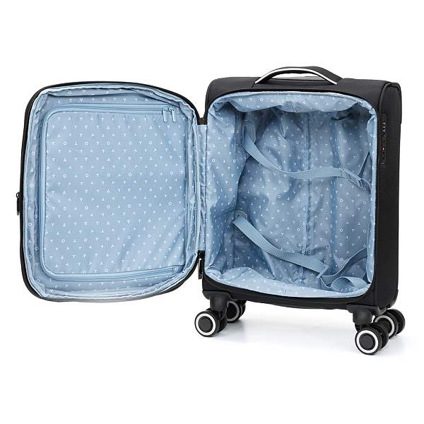 Чемодан TORBER Nero, чёрный, переработанный ПЭТ, 40 х 20 х 55 см, 37 л T3006S Torber, Артикул: T3006S фото №1