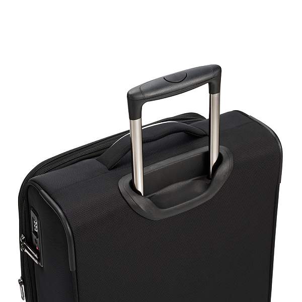 Чемодан TORBER Nero, чёрный, переработанный ПЭТ, 40 х 20 х 55 см, 37 л T3006S Torber, Артикул: T3006S фото №1