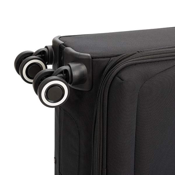 Чемодан TORBER Nero, чёрный, переработанный ПЭТ, 40 х 20 х 55 см, 37 л T3006S Torber, Артикул: T3006S фото №1