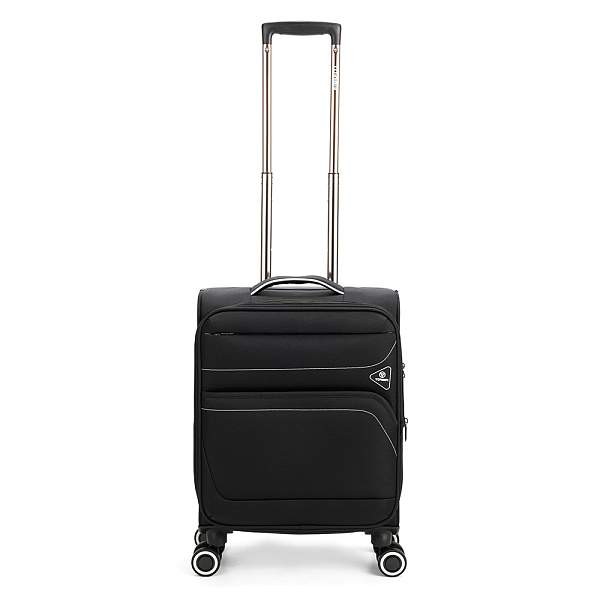 Чемодан TORBER Nero, чёрный, переработанный ПЭТ, 40 х 20 х 55 см, 37 л T3006S Torber, Артикул: T3006S фото №1