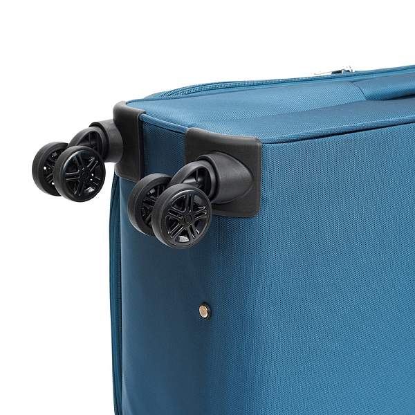 Чемодан TORBER Vivi, синий, полиэстер, 44 х 25 х 67 см, 63 л T1803M Torber, Артикул: T1803M фото №1