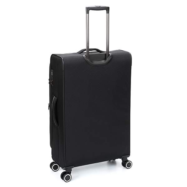 Чемодан TORBER Nero, чёрный, переработанный ПЭТ, 48 х 28 х 79 см, 90 л T3006L Torber, Артикул: T3006L фото №1