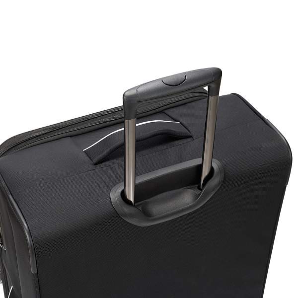 Чемодан TORBER Nero, чёрный, переработанный ПЭТ, 48 х 28 х 79 см, 90 л T3006L Torber, Артикул: T3006L фото №1