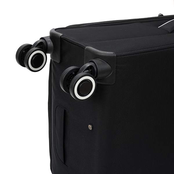 Чемодан TORBER Nero, чёрный, переработанный ПЭТ, 48 х 28 х 79 см, 90 л T3006L Torber, Артикул: T3006L фото №1