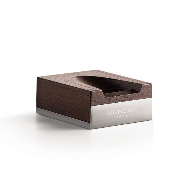 Помазок для бритья с подставкой MONDIAL MYTHOS, венге, синтетический ворс KREX SILVERTIP, размер узла XL (24,5 мм) ST1-MYW-EC MONDIAL, Артикул: ST1-MYW-EC фото №1