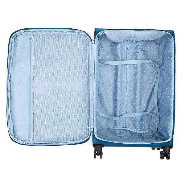 Чемодан TORBER Vivi, синий, полиэстер, 48 х 28 х 78 см, 89 л T1803L Torber, Артикул: T1803L фото №1