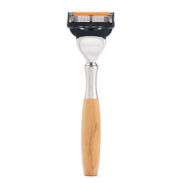 Бритвенный набор IL Ceppo: станок, помазок, подставка, оливковое дерево/никелированная латунь, FUSION, натуральный ворс барсука BEST BADGER SET-S11461FT IL CEPPO, Артикул: SET-S11461FT фото №1