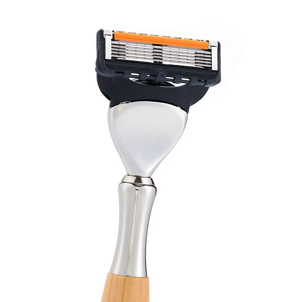 Бритвенный набор IL Ceppo: станок, помазок, подставка, оливковое дерево/никелированная латунь, FUSION, натуральный ворс барсука BEST BADGER SET-S11461FT IL CEPPO, Артикул: SET-S11461FT фото №1